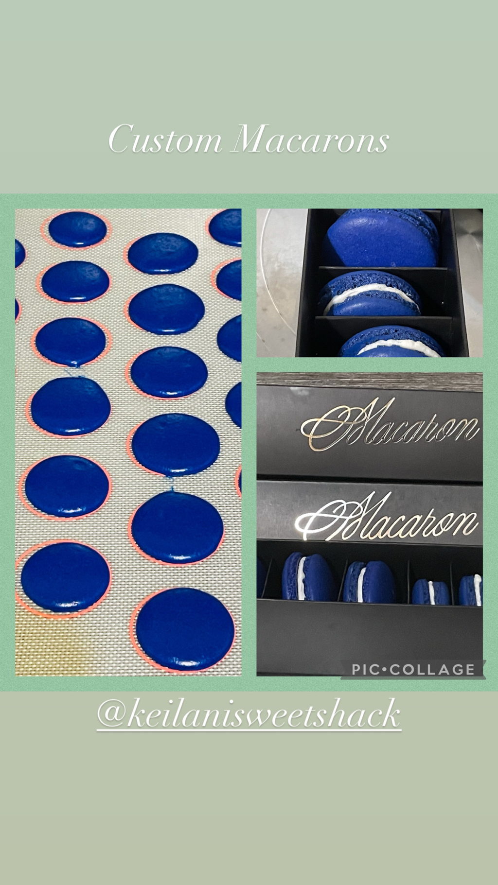 Royal blue Macarons